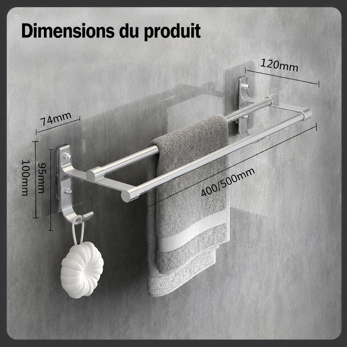 Porte-serviettes Double Barres