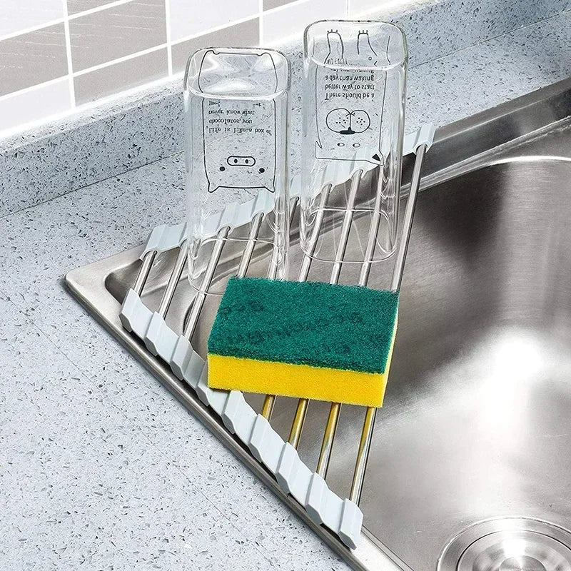 Porte Éponge Égouttoir Triangle Pliable