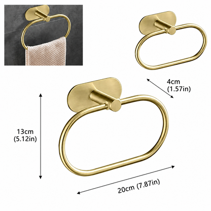 Anneau Porte-serviettes Doré Dimensions