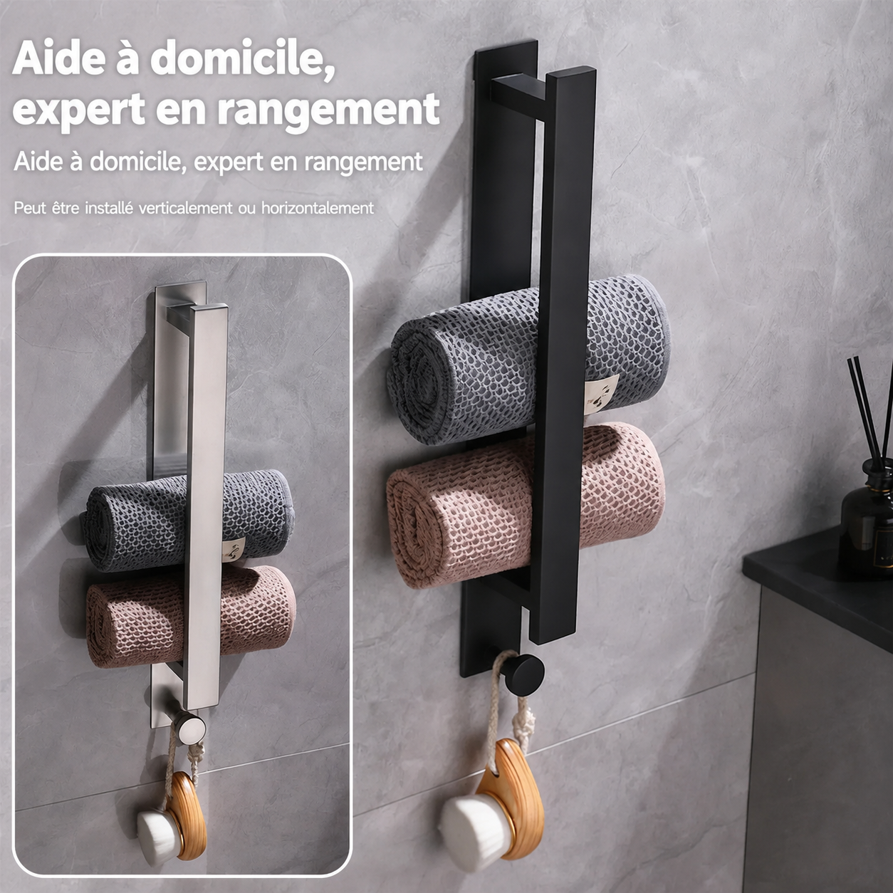 Porte-serviettes Sans Perçage Polyvalent