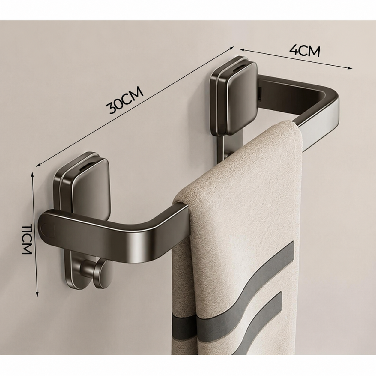 Porte-serviettes Sans Perçage Pliant à Ventouse