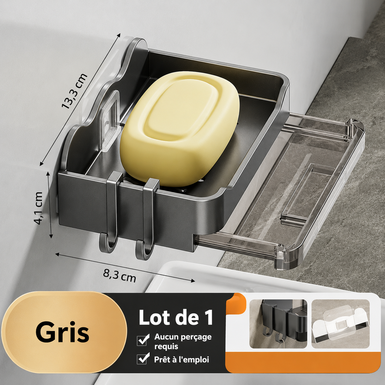 Porte Savon avec Rangement
