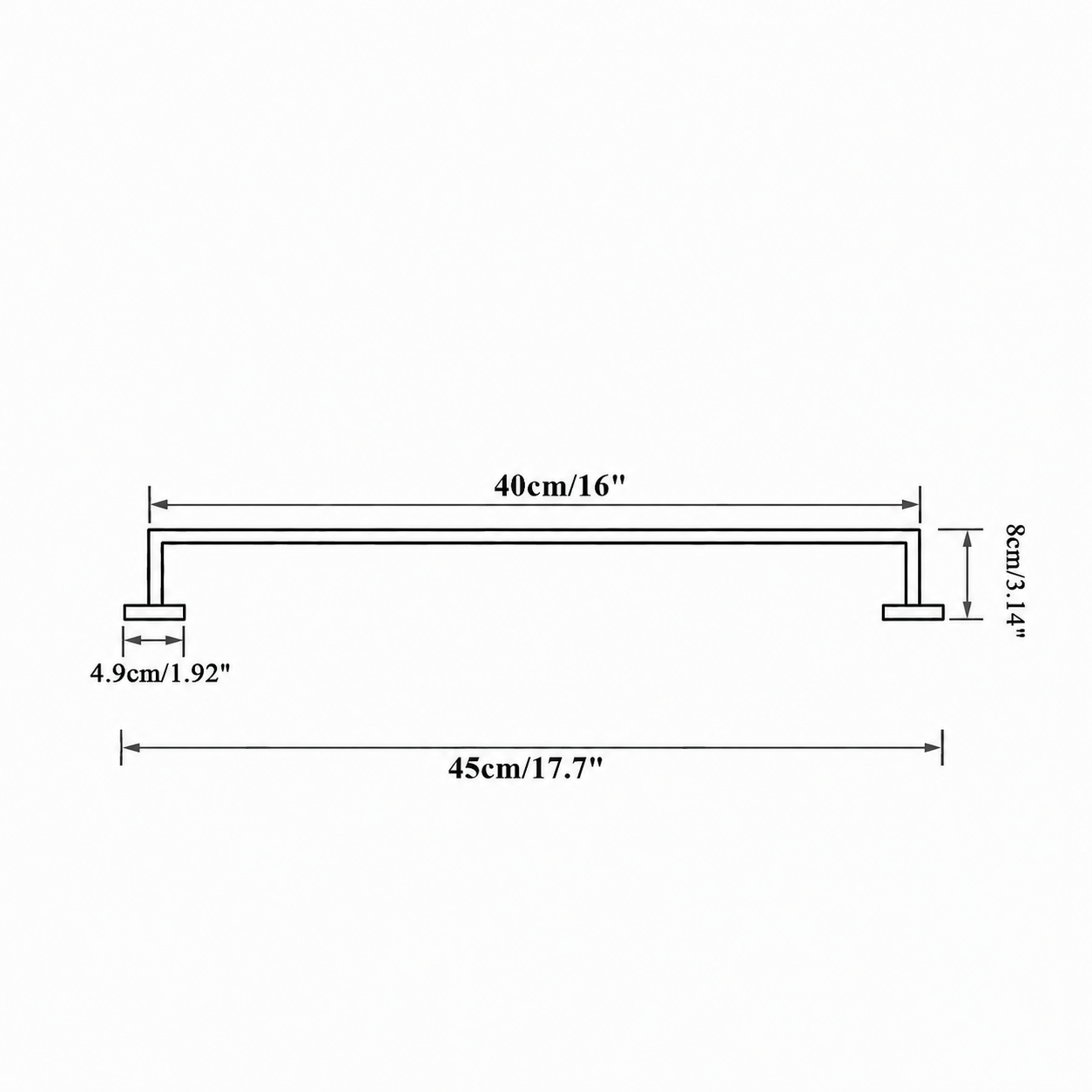 Porte-serviettes Acier Inoxydable Moderne