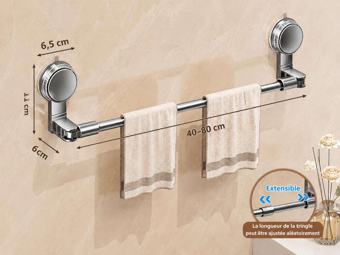 Porte-serviettes Coulissant Simple