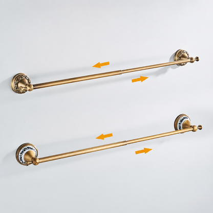 Porte-serviettes Coulissant Antique en Laiton Bronze