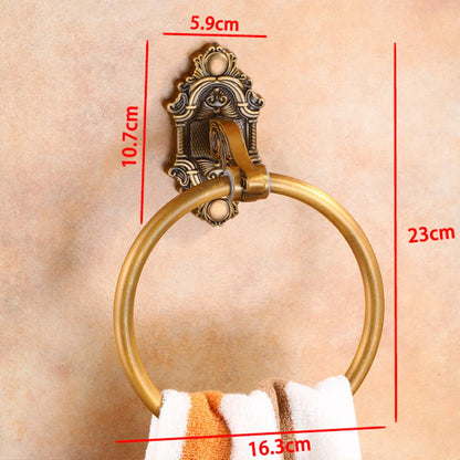 Dimensions Porte-serviettes Rond Mural en Laiton Antique