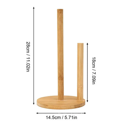 Grand Porte Essuie-Tout Bois de Bambou