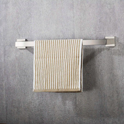 Ensemble Accessoires Salle de Bain Acier Inoxydable Brossé - Porte-Serviettes Papier Toilette Crochets
