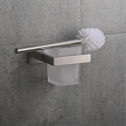 Ensemble Accessoires Salle de Bain Acier Inoxydable Brossé - Porte-Serviettes Papier Toilette Crochets