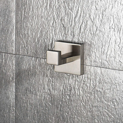 Ensemble Accessoires Salle de Bain Acier Inoxydable Brossé - Porte-Serviettes Papier Toilette Crochets