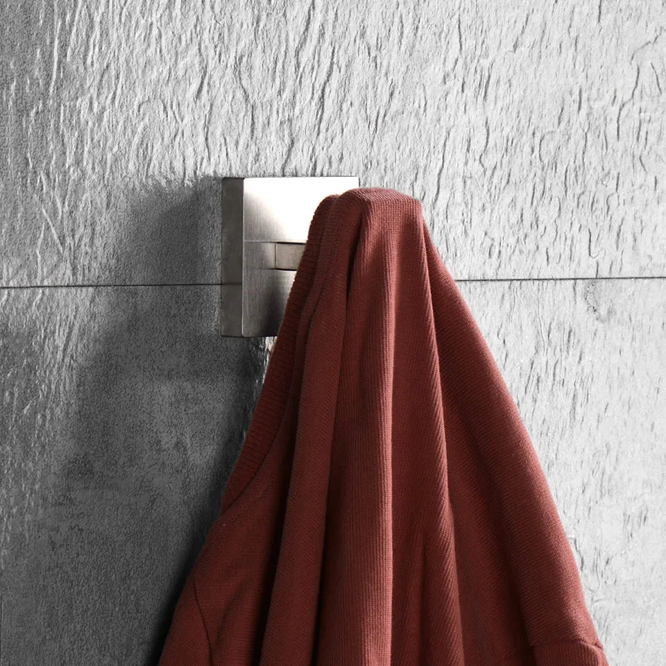 Ensemble Accessoires Salle de Bain Acier Inoxydable Brossé - Porte-Serviettes Papier Toilette Crochets