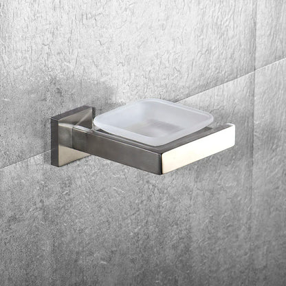 Ensemble Accessoires Salle de Bain Acier Inoxydable Brossé - Porte-Serviettes Papier Toilette Crochets
