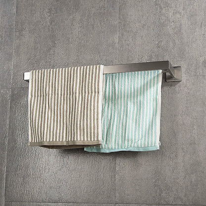 Ensemble Accessoires Salle de Bain Acier Inoxydable Brossé - Porte-Serviettes Papier Toilette Crochets