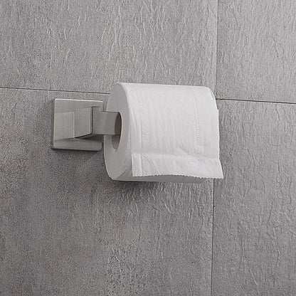 Ensemble Accessoires Salle de Bain Acier Inoxydable Brossé - Porte-Serviettes Papier Toilette Crochets