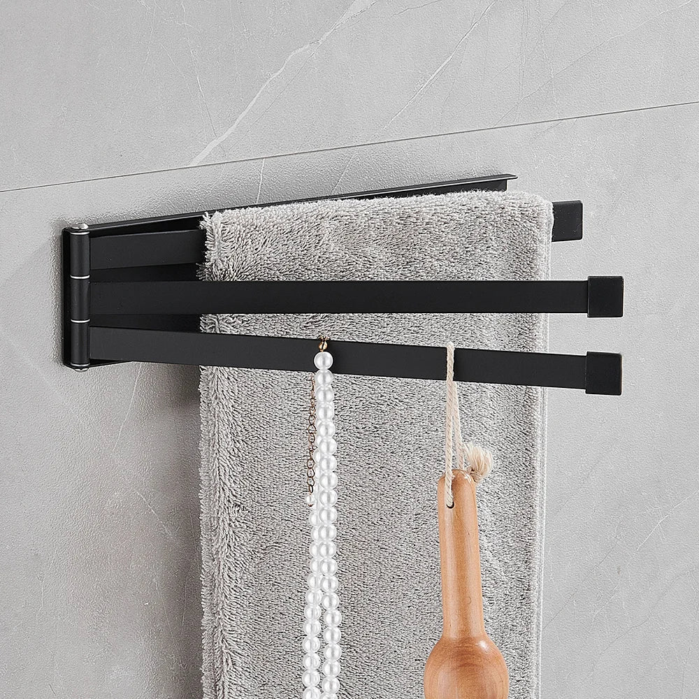 Porte-Serviettes Noir Mat