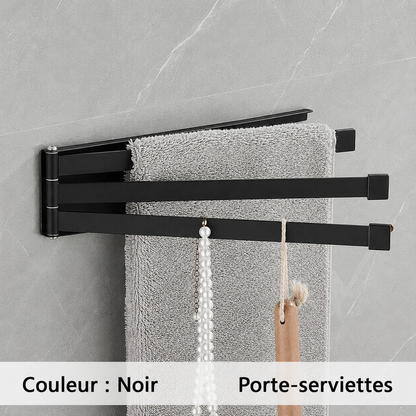 Porte-Serviettes Noir Mat