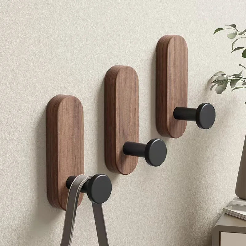 Porte-Serviettes en Bois de Noyer et Aluminium