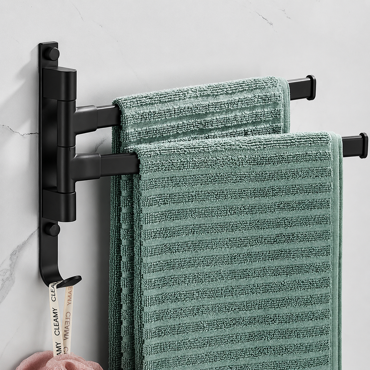 Porte-serviettes 2 Barres en Aluminium Spatial