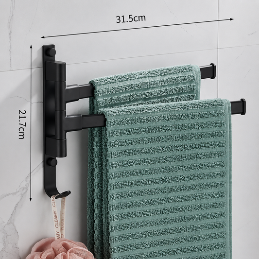 Porte-serviettes 2 Barres en Aluminium Spatial