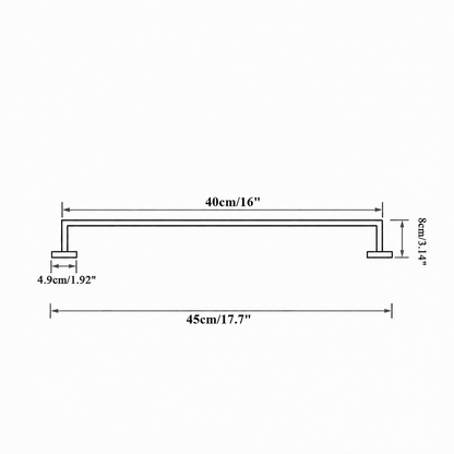 Porte-serviettes Acier Inoxydable Moderne Dimensions