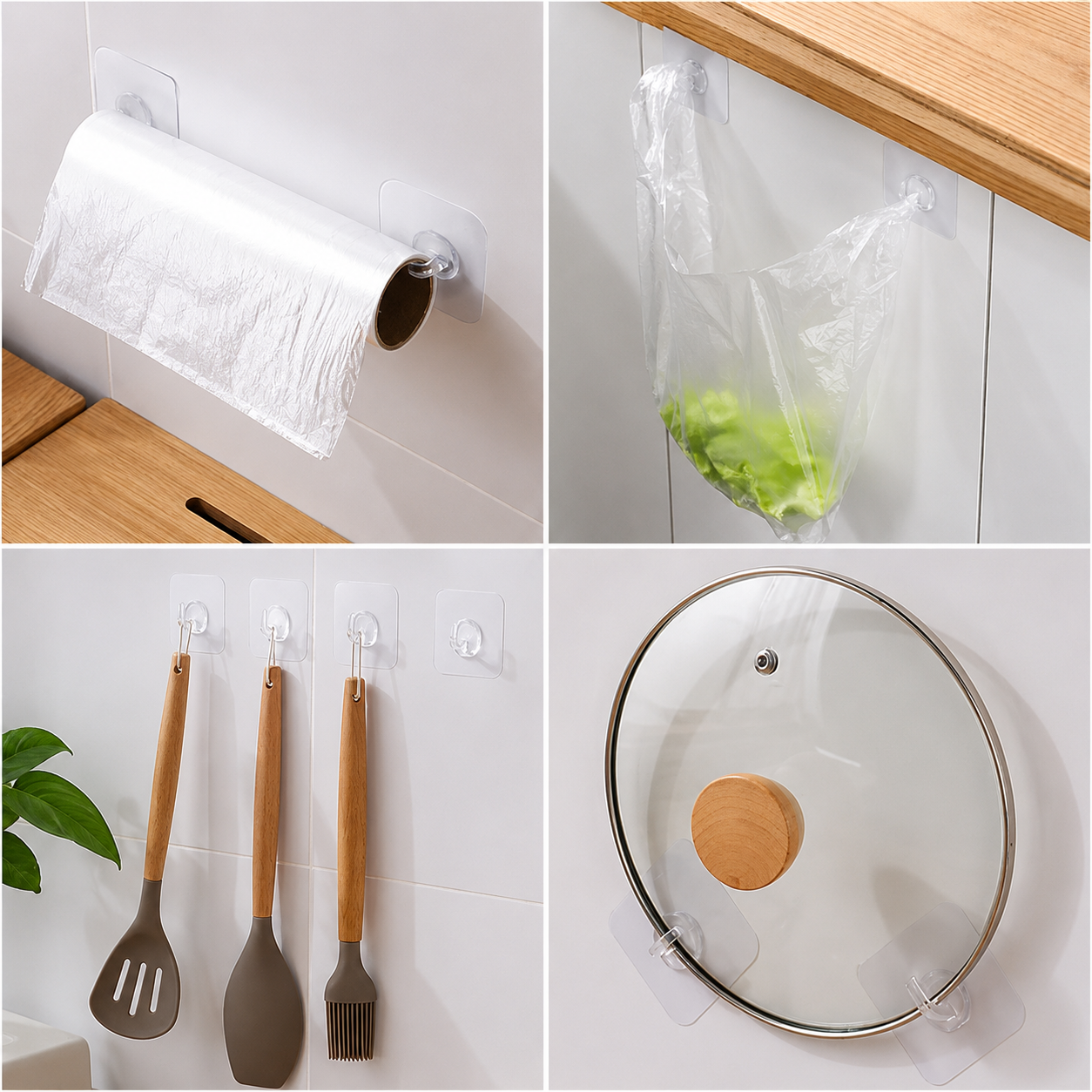 Porte-serviettes Crochet Adhésif Transparent