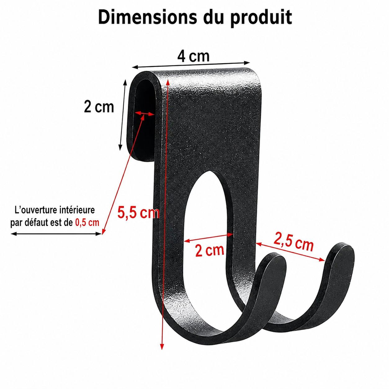 Porte-serviettes Crochet en Aluminium