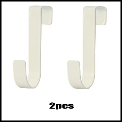 Porte-serviettes Crochet en J pour Porte Placard en Blanc avec 2 pièces