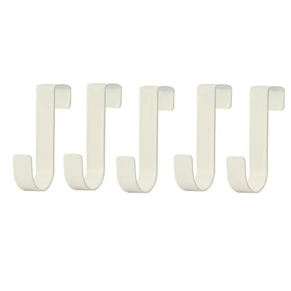 Porte-serviettes Crochet en J pour Porte Placard en Blanc avec 5 pièces