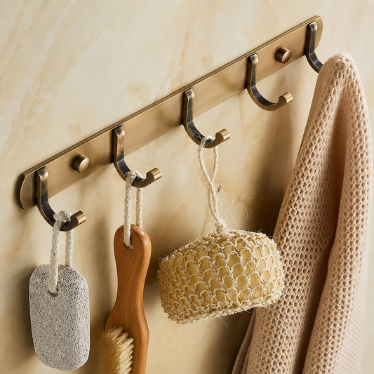 Porte-serviettes Crochet en Laiton Antique