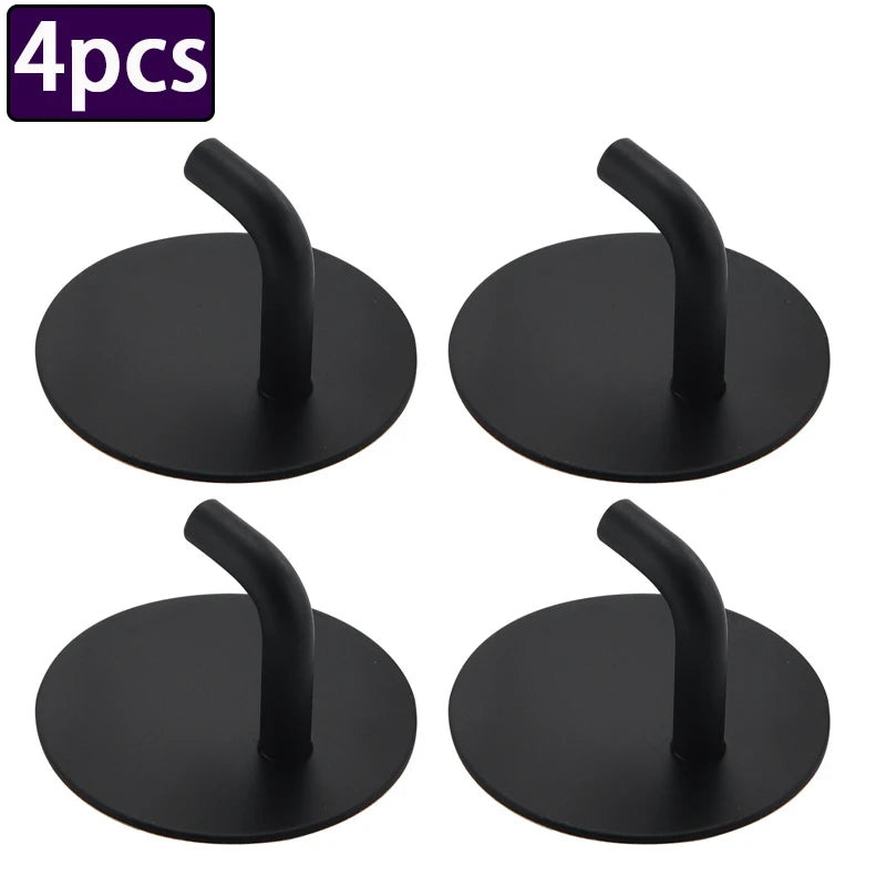 Porte-serviettes Crochet en Lot avec 4 pièces en Noir