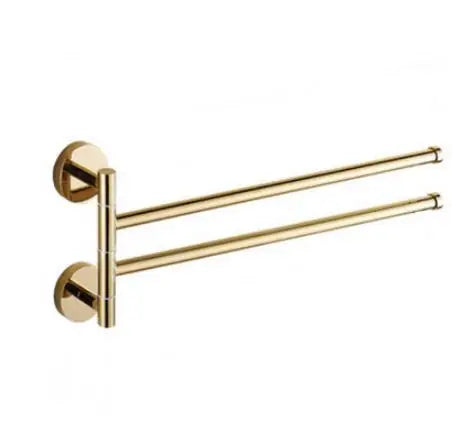 Porte-serviettes Cuivre en Doré avec 2 Barres 