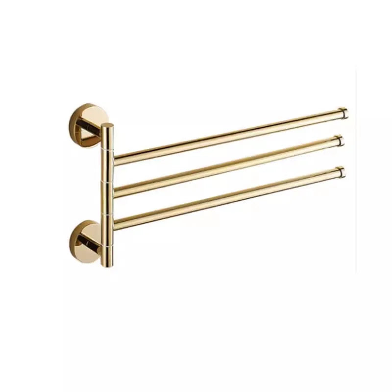 Porte-serviettes Cuivre en Doré avec 3 Barres