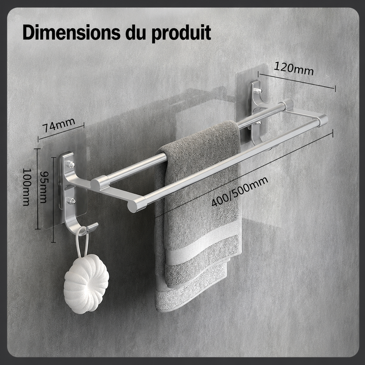 Porte-serviettes Double Barres