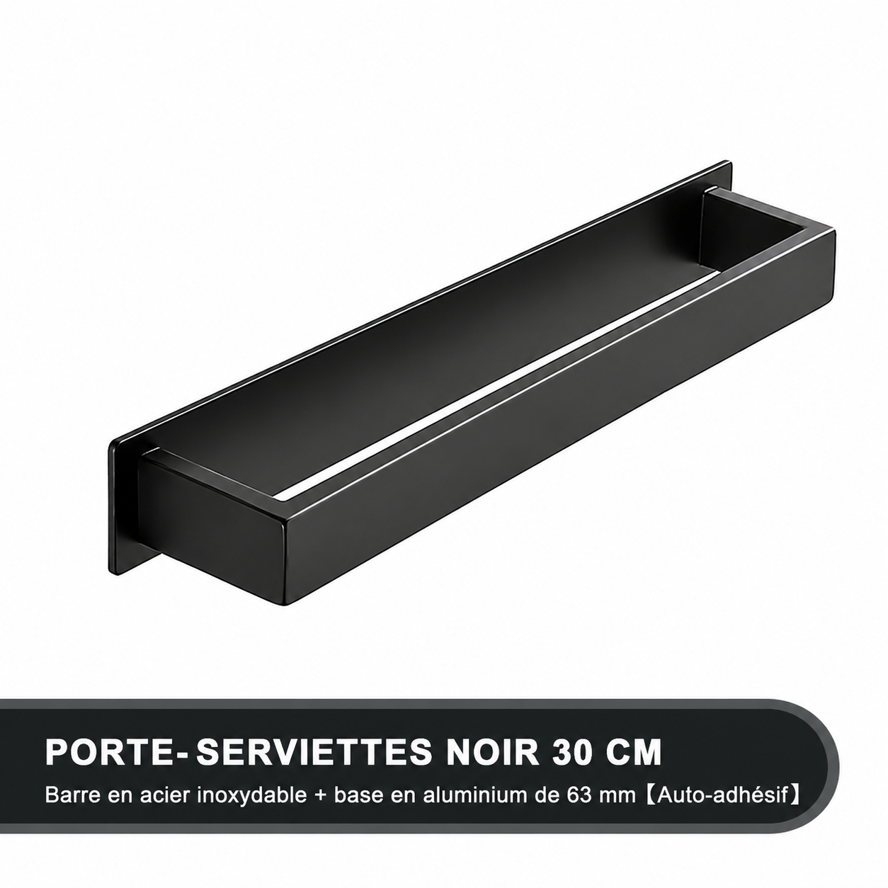 Porte-serviettes Élégant en Noir
