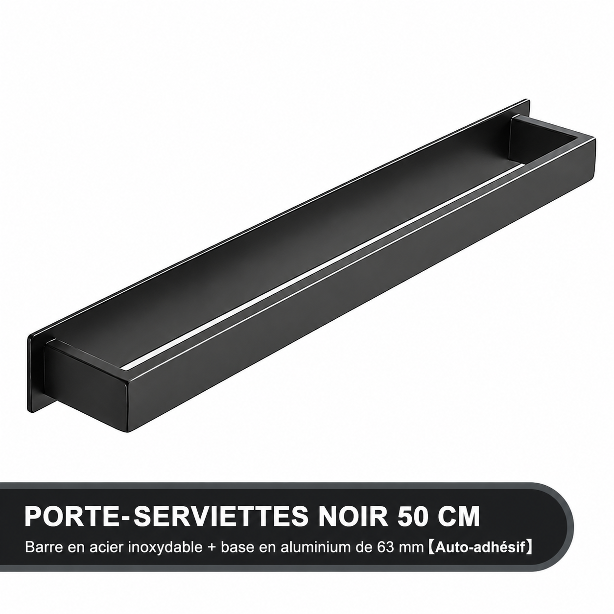 Porte-serviettes Élégant en Noir