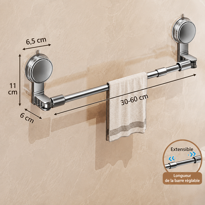 Porte-serviettes Extensible en Gris 30-60 cm