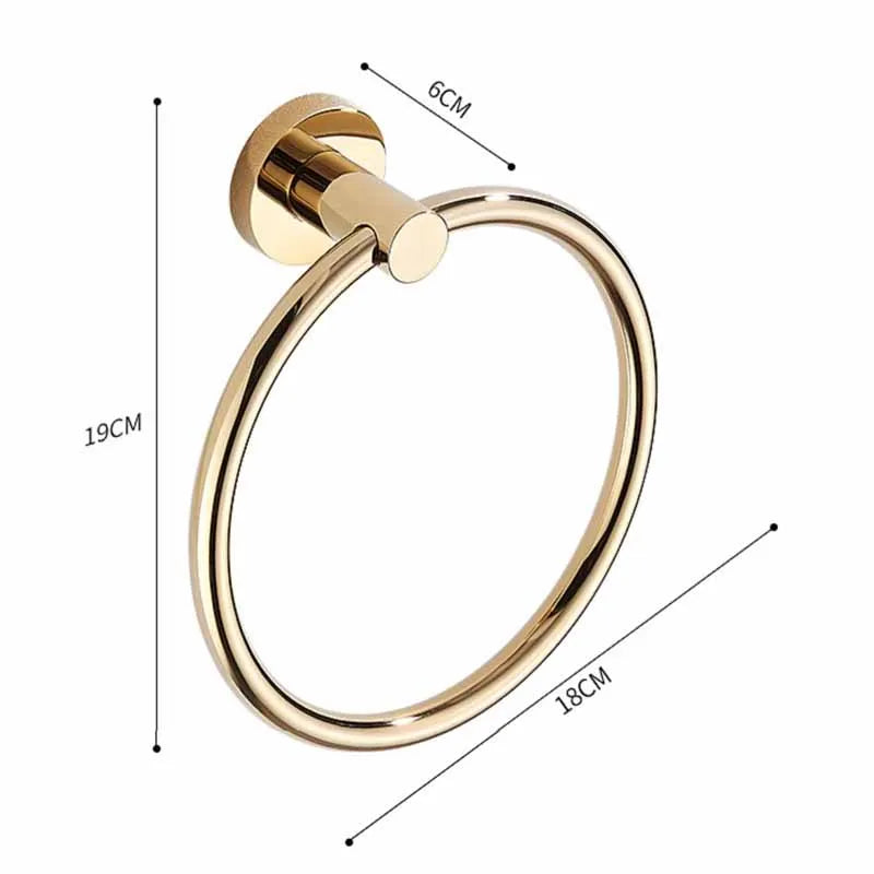 Porte-serviettes Moderne Doré Dimensions