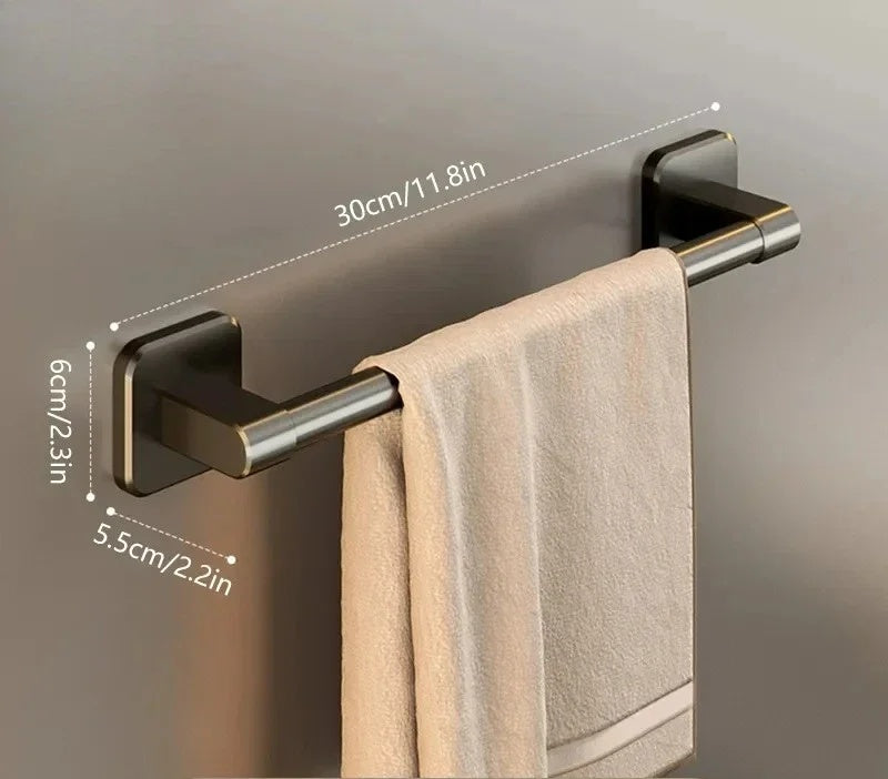 Porte-serviettes Mural Horizontal 30cm en Noir