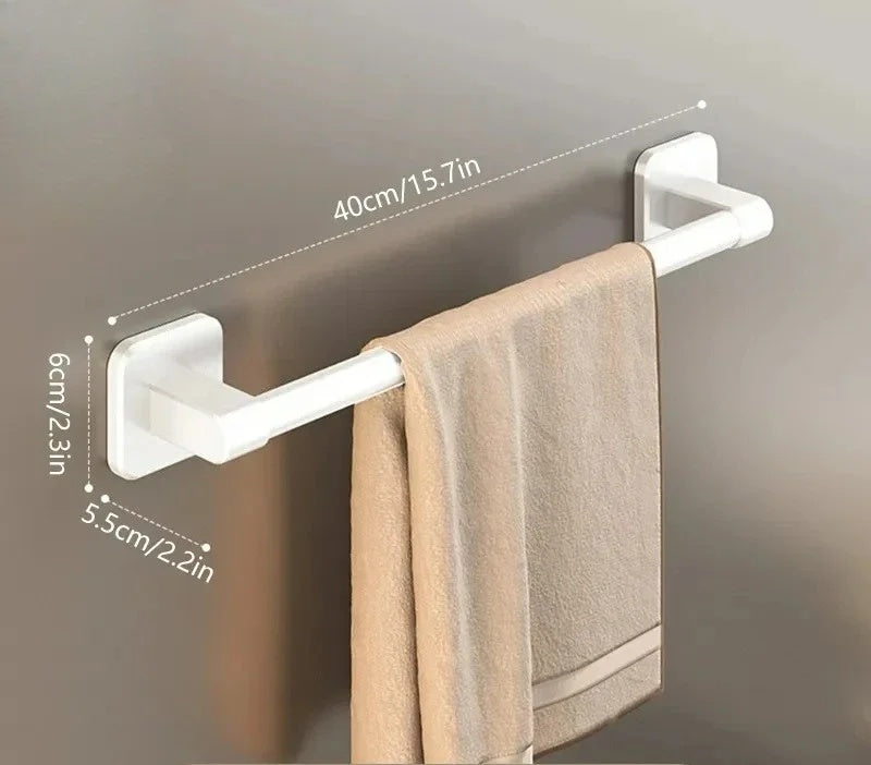 Porte-serviettes Mural Horizontal 40cm en Blanc