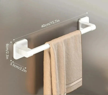 Porte-serviettes Mural Horizontal 40cm en Blanc