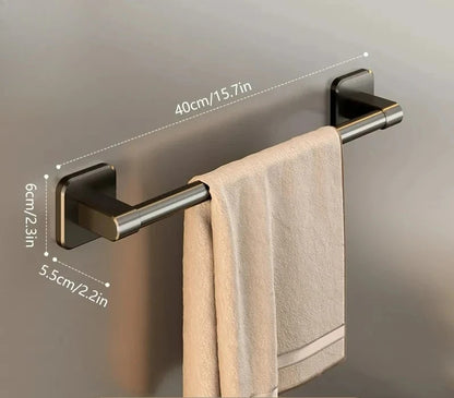 Porte-serviettes Mural Horizontal 40cm en Noir