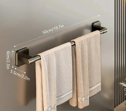 Porte-serviettes Mural Horizontal 50cm en Noir