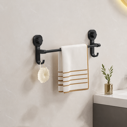 Porte-serviettes Mural Simple en Noir