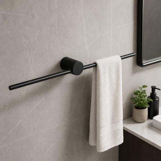 Porte-serviettes Noir Ajustable Mobile