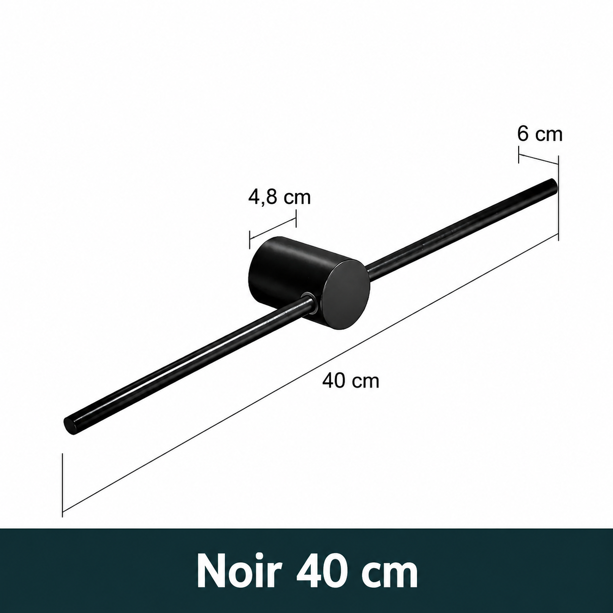 Porte-serviettes Noir Ajustable Mobile