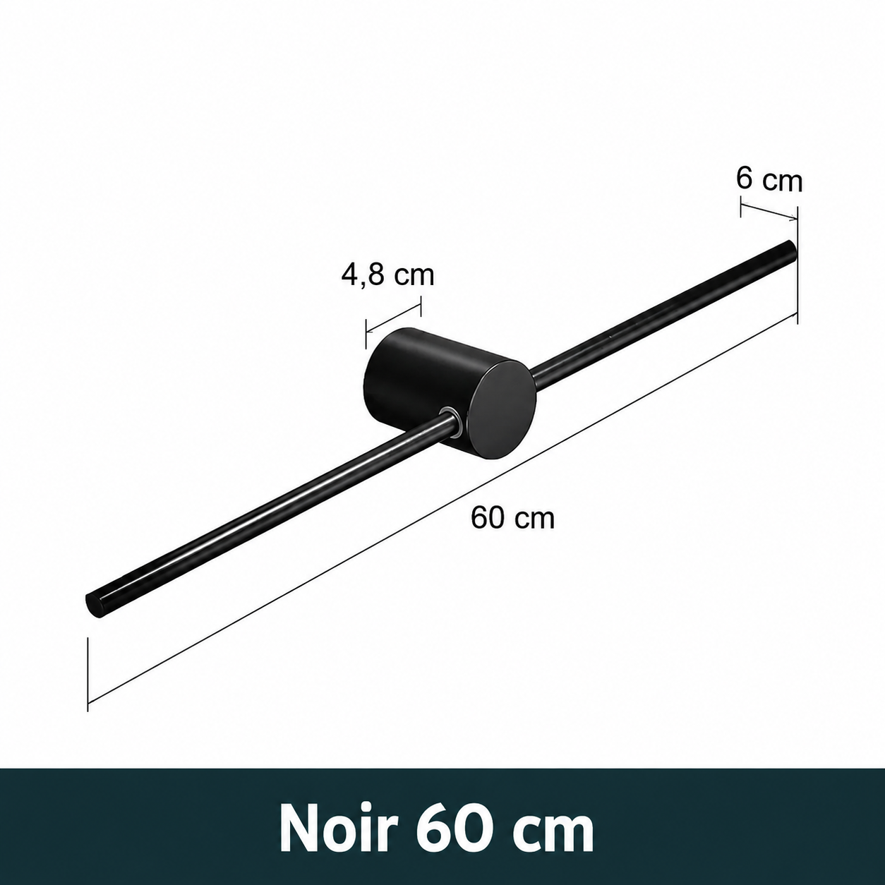 Porte-serviettes Noir Ajustable Mobile