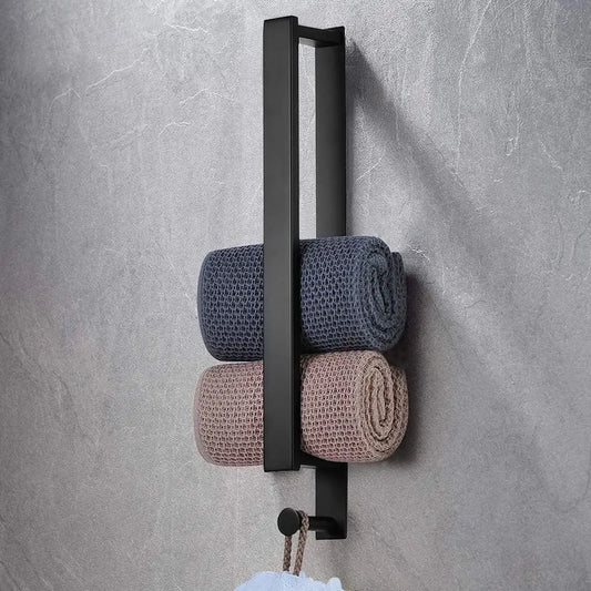 Porte-serviettes Noir Polyvalent