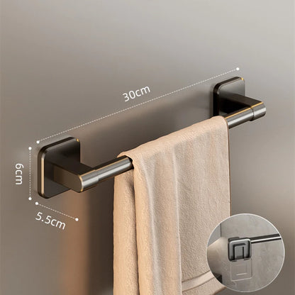 Porte-serviettes Noir avec Rangement Chaussons