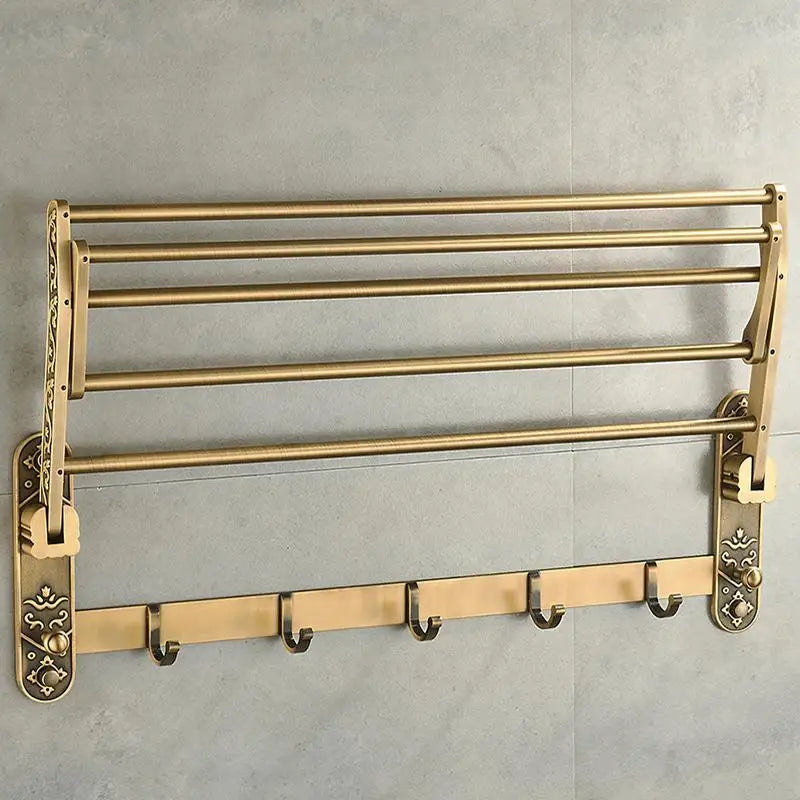 Porte-serviettes Pliable en Laiton Antique 2