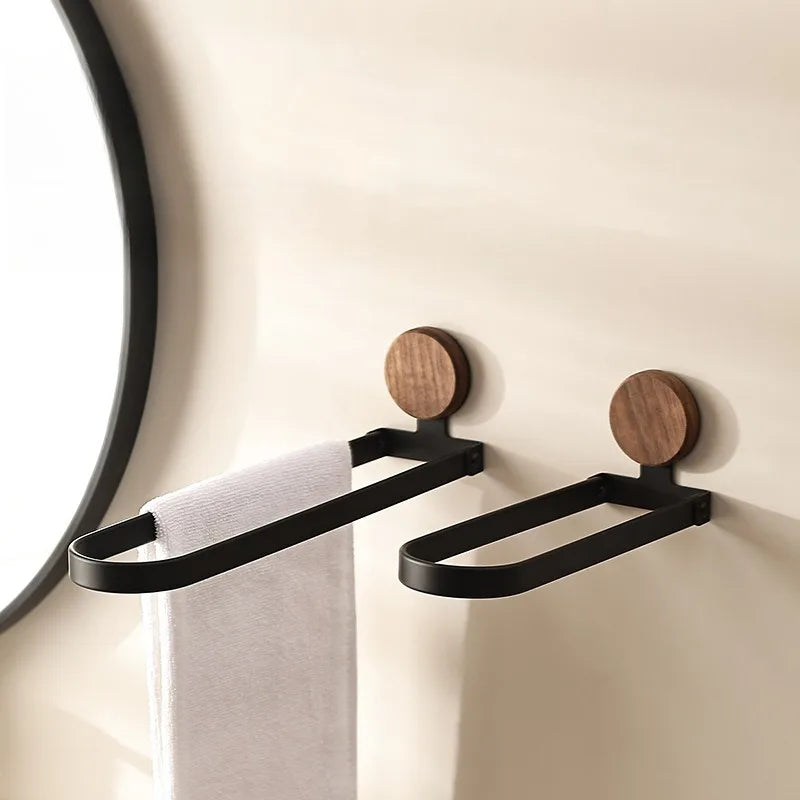 Porte-serviettes Rabattable Noir